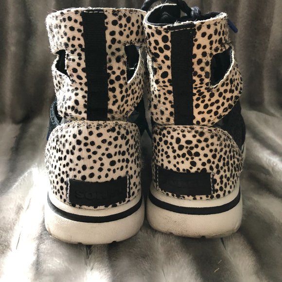 Sorel Lace up Black and calf hair sandal - Picture 4 of 7